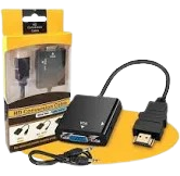 Conversor Hdmi Para Vga Full Hd 1080p Com Áudio P2 