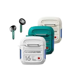Fones de ouvido sem fio Monster Airmars Xkt16 Bluetooth 5.3 cor Branco azul claro