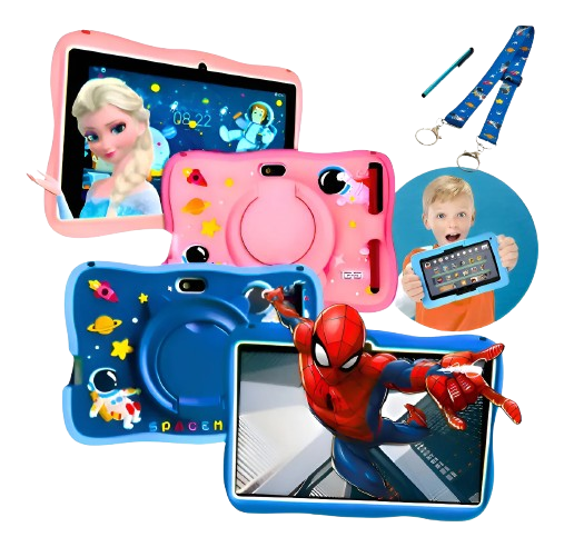 Tablet Infantil Kids Com Jogos Crianças 64gb Cor Rosa e azul 