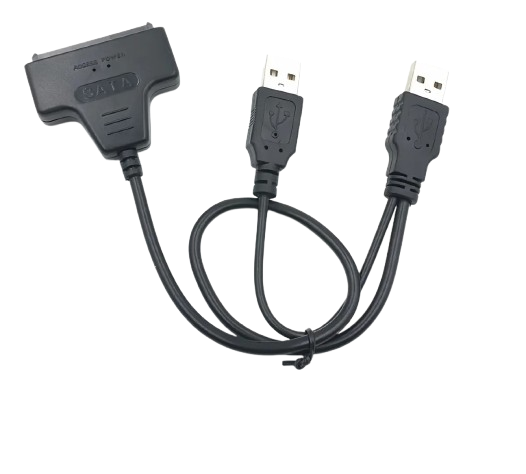 Cabo Conversor Adaptador Usb 2.0 Sata Dual Usb 