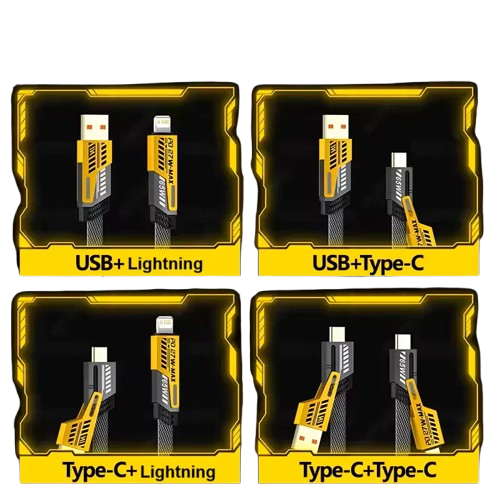 Cabo Carregador Para iPhone Usb Turbo 65w 4 Em 1 Tipo C 